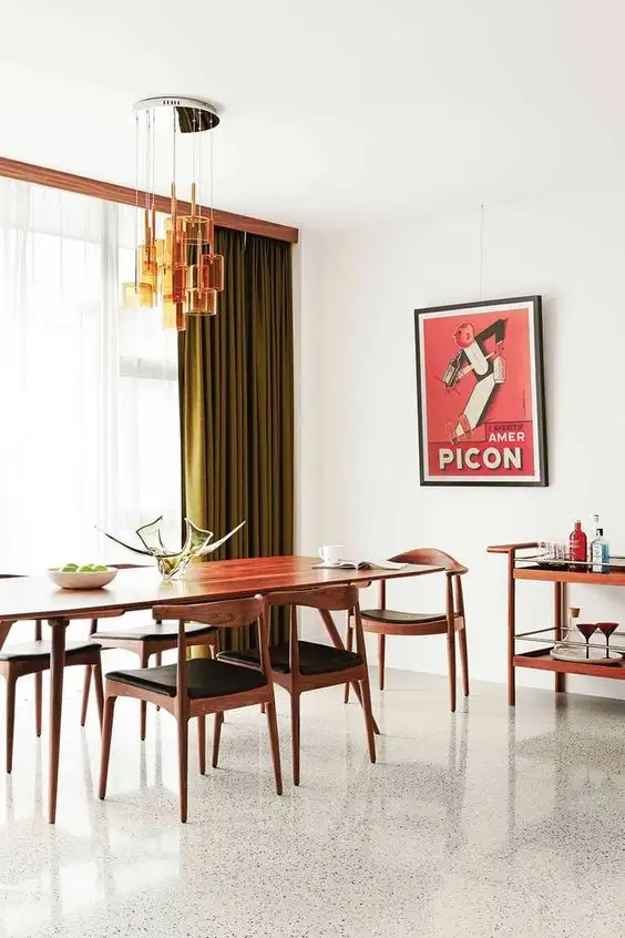 Mid century modern dining table